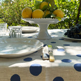 Polka Dot Linen Tablecloth