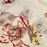 Cherubs & Reindeer Linen Tablecloth