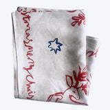 Cherubs & Reindeer Linen Tablecloth