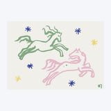 Pink & Green Horses